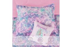 China Comfortable Fluorescence Childrens Quilt Set 3 Piece Mermaid Double Bedding Set supplier