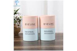 China Compostable Cylindrical Paper Box With Curled Edges Silk Screen Printing supplier