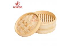 China Customized Logo 4 Inch Bamboo Steamer Basket For Dim Sum supplier