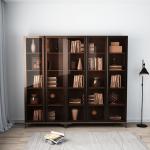 Library Antique Office Bookcase Melamine Wood Furniture Book Shelves With Study Table for sale