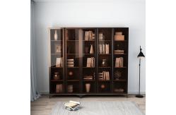 China Library Antique Office Bookcase Melamine Wood Furniture Book Shelves With Study Table supplier