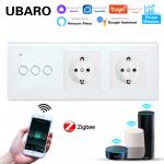 Euro Standard TuYa Zigbee Switch Socket Combination 240Vac For Round Mounting Box for sale