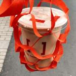 Disposable Fabric Coffee Mug Carrier Customized Size For Taking Away Coffee Cups for sale