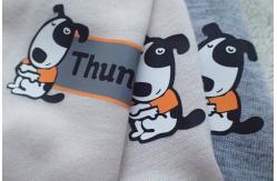 China Screen Print Heat Transfer Clothing Labels Custom Iron On Stickers supplier