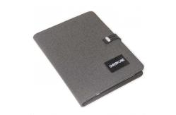 China OEM PU Leather Notebook Wireless Charger Power Bank Diary With Stand supplier