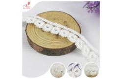 China Machine Crocheted White Ribbon Lace Trim Water Soluble For Skirt supplier