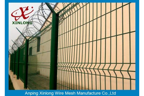 Boundary Wall Powder Coated Welded Wire Mesh Fence Panels Customized Size
