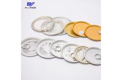 China Round Aluminum Easy Open Lid Customized Dog Food Can Caps supplier