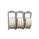 40KN Three Wheel Overhead Line Stringing Rope Pulley Block for sale