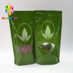 Custom Plastic  Aluminium Foil Stand Up Pouches With Window for sale