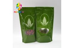China Custom Plastic  Aluminium Foil Stand Up Pouches With Window supplier