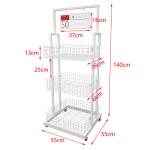 Customized Gift Display Stand Wire Mesh Display Rack For Grocery Double Sided