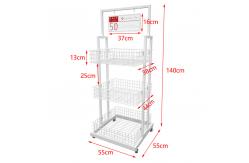 China Customized Gift Display Stand Wire Mesh Display Rack For Grocery Double Sided supplier