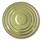Food Packing Tinplate Tin Can Lids 153mm Diameter 603D Bottom End Golden Lacquer BPANI for sale