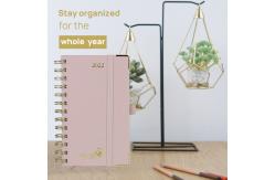 China 2023 6.75X4.2 Inch Custom Academic Planner Wirebound Light Pink supplier