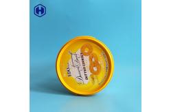 China Cream Biscuit IML Bucket Customize Yellow Empty Plastic Cylinder Container supplier