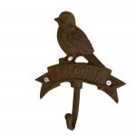 Antique Wall Mount Bird shape Black Iron Coat Hooks for sale