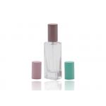 15ml Cosmetic Spray Bottle , Thick Wall Refillable Empty Glass Perfume Bottle With Colorful Cap for sale