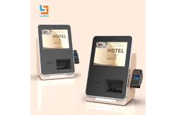 China Hotel Self Service Kiosk With POS Terminal Bracket Camera Receipt Printer Card Dispenser supplier