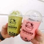 500ml Disposable Plastic Cups Plastic Boba Cups U Shape With Dome Lids And Straws for sale