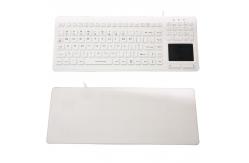 China Anti Virus Medical Keyboard With Integrated Touchpad Completely Sealed IP68 Cleanable supplier