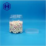 Hexagonal Plastic Candy Cookies Nuts Jar Featuring Screw Lid Design And Wavy Bottom for sale