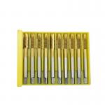 M1-M20 HSS Titanium-Coated Straight Slot Tip 3/4 Straight Flutes Plug Hand Spiral Die Tap for Bearing Steel Carbide Tap & Die for sale