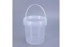 China Water Round Transparent PP Plastic Pail Buckets Packaging With Lids supplier