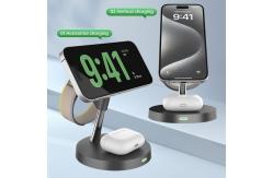 China 15W 3-IN-1 Wireless Charger Strong Magnetic Attachment More Convenient supplier