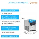 28L/H Capacity Imported Compressor Silent Operation Stainless Steel Material Ice Cream Machine for sale