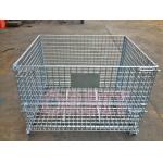 Stacking Collapsible Steel Wire Mesh Pallet Cage For Warehouse Storage