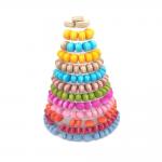 New macaron tower pyramid 13 tier plastic macaron tower display stand in lower price for sale