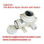 10A marine nylon socket with switch CZKS109 1144/R/FS Rotary switch