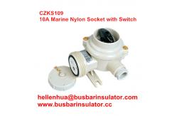 China 10A watertight plastic CZKS202 1144/R/FS marine rotary switch and socket supplier