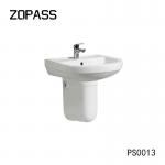 Bathroom Wall Hung Pedestal Sinks Hand Painted Porcelain Basin For Hand Wash Basin for sale