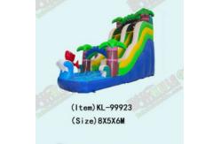 China Children Fun Park Inflatable Palm Tree And Ocean Fish Slide supplier