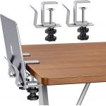 Vertical Laptop Stand Bracket 1mm Thickness Adjustable Clamp Holder for Desk Side for sale