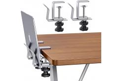 China Vertical Laptop Stand Bracket 1mm Thickness Adjustable Clamp Holder for Desk Side supplier