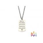 2.5mm Thickness SS304 Mens Engravable Pendant Necklaces for sale