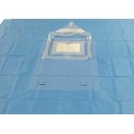 Blue Green Disposable Patient Drapes Craniotomy Head Surgery 230*330cm for sale