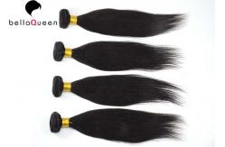 China Soft Natural Black Straight Tangle Free Human Hair Weft 95-105g supplier