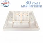 ABS 2 Port Wall Network Cable Faceplate For Workstation