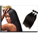 Double Machine Weft Virgin Peruvian Straight Hair 24 Inch Hair Extensions for sale