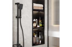 China Brushed Surface Finish Stainless Steel Shower Shelf for Beautiful ODM Bathroom Design supplier
