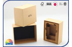 China Eco Friendly Paper Gift Box Kraft Brown 1C Printing With EPE Foam Tray supplier