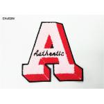 Bright Orange  M Chenille Varsity Letter Patches Abrasion Resistant