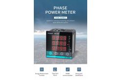 China RS485 Multifunction Power Meter 2 Loop Programmable Alarm LED Display supplier