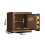 Coffee Solid Steel Office Safe Box Dual Alarm Fingerprint Safe Box Small Safe