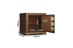 China Coffee Solid Steel Office Safe Box Dual Alarm Fingerprint Safe Box Small Safe supplier