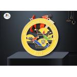Custom Carnival Bespoke Medals Shiny Brass Plating Soft Enamel With 2 Eyes